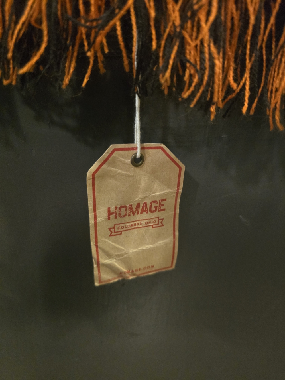 HOMAGE NWT Fringed Knit Scarf / Cleveland Browns / Orange And Brown - Picture 2 of 2